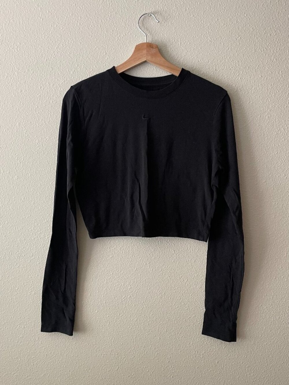 Nike Long Sleeve Black Crop Top